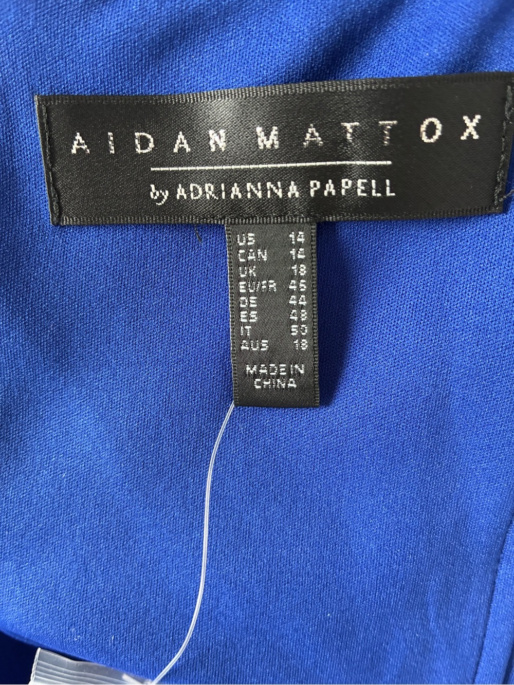 Aidan Mattox Strapless Bead-Embellished Bonded Crepe Midi Sheath Sz 14 NWT - Picture 8 of 9